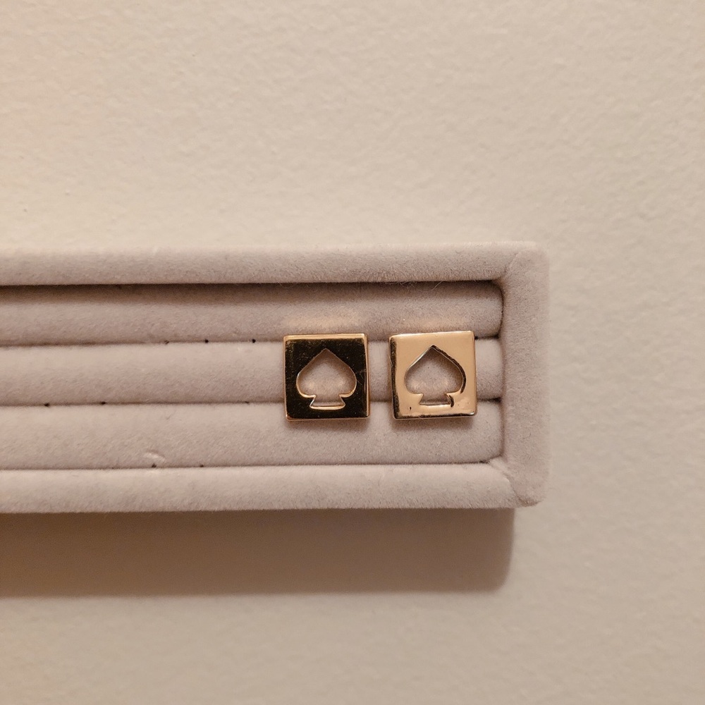 Kate Spade logo earrings.